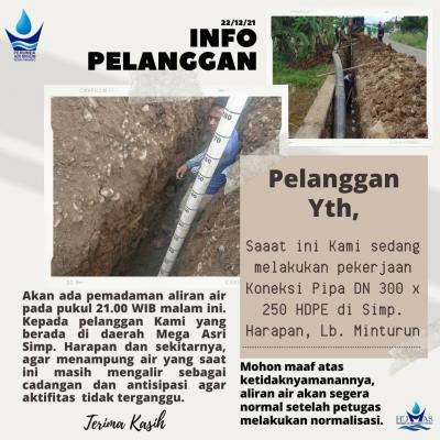 INFO PELANGGAN DESEMBER PERUMDAM KOTA PADANG